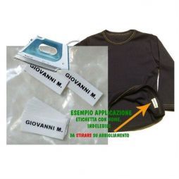 etichette da stirare per personalizzare abbigliamento bambini